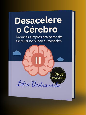 Mock-up do guia 'Desacelere o Cérebro'